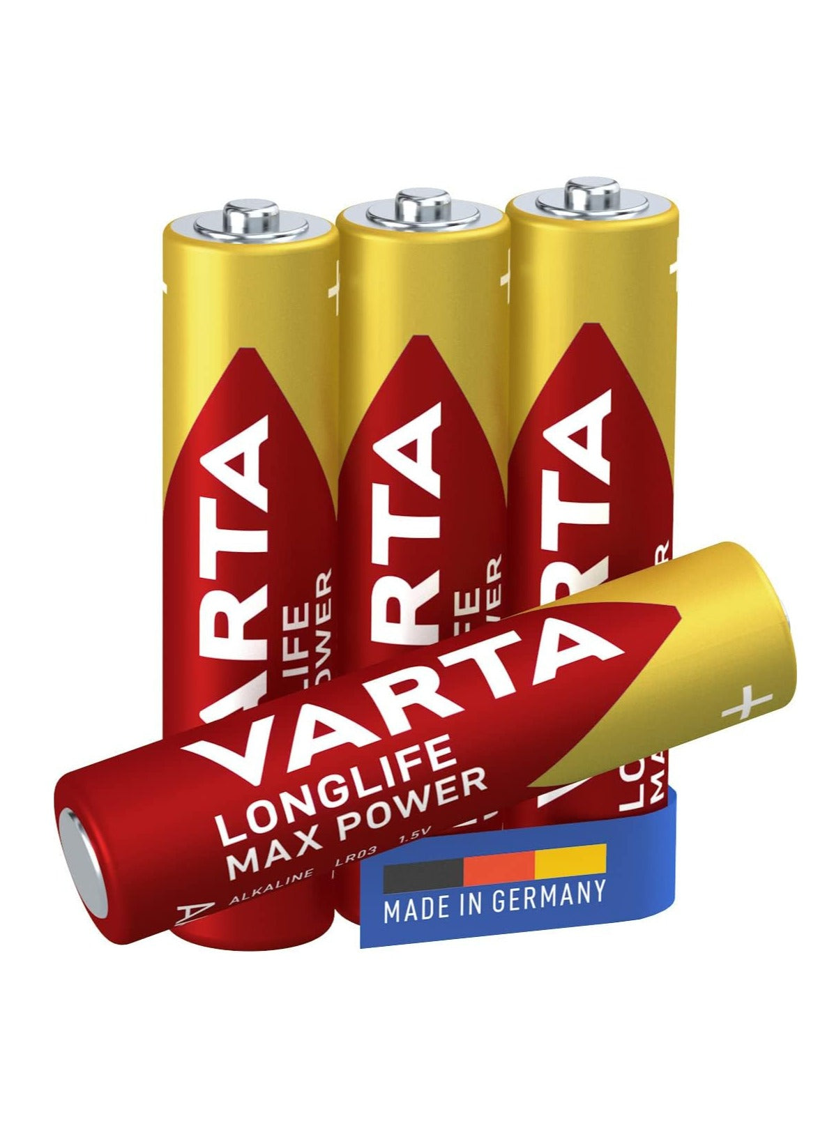 VARTA Varta Longlife Max Power Alkaline Batteries AAA, 4pes 1.5V , Micro , R03 , MINISTILO