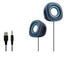 Kisonli Wired USB Stereo Speakers (3W) - 3.5mm (Black - Blue) V350