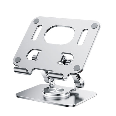 High-quality metal iPad stand with stable base & adjustable design, 360° rotation & flexible height. Durable material supports iPads & mobiles, ensuring a safe, comfortable experience at home or office.