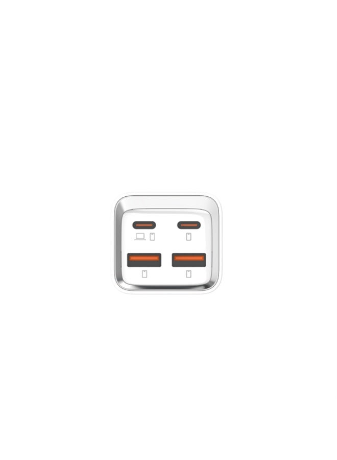 A4610C 65W Multi Port Desktop Fast Charging Station with 4 Ports (2×USB-C PD + 2×USB-A QC 3.0), PD4+ & QC3.0 Super Fast 
