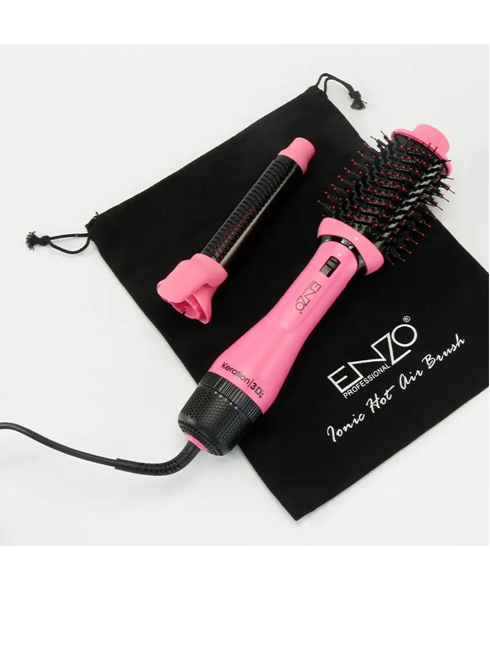 ENZO Professional Ionic High Speed Hair Dryer Hot Air Brush Auto Air Wrap Curler Blow Dryer Comb Ionic 2 in 1 Hair Styler Curler EN-6208