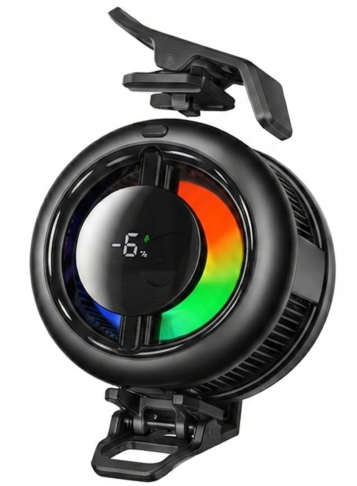 CX19 Magnetic Phone Cooler with 15W Wireless Charging – RGB LED Cooling Fan, Semiconductor Mobile Cooling Pad, Adjustabl
