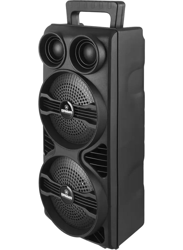 GT-442 Portable Bluetooth Speaker, Dual 4-Inch Wireless Party Speaker, 10W Powerful Stereo Sound, 1200mAh Rechargeable B