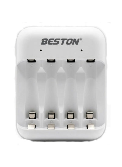 شاحن بطاريات BESTON C24D1H03 لبطاريات AA و AAA أبيض
