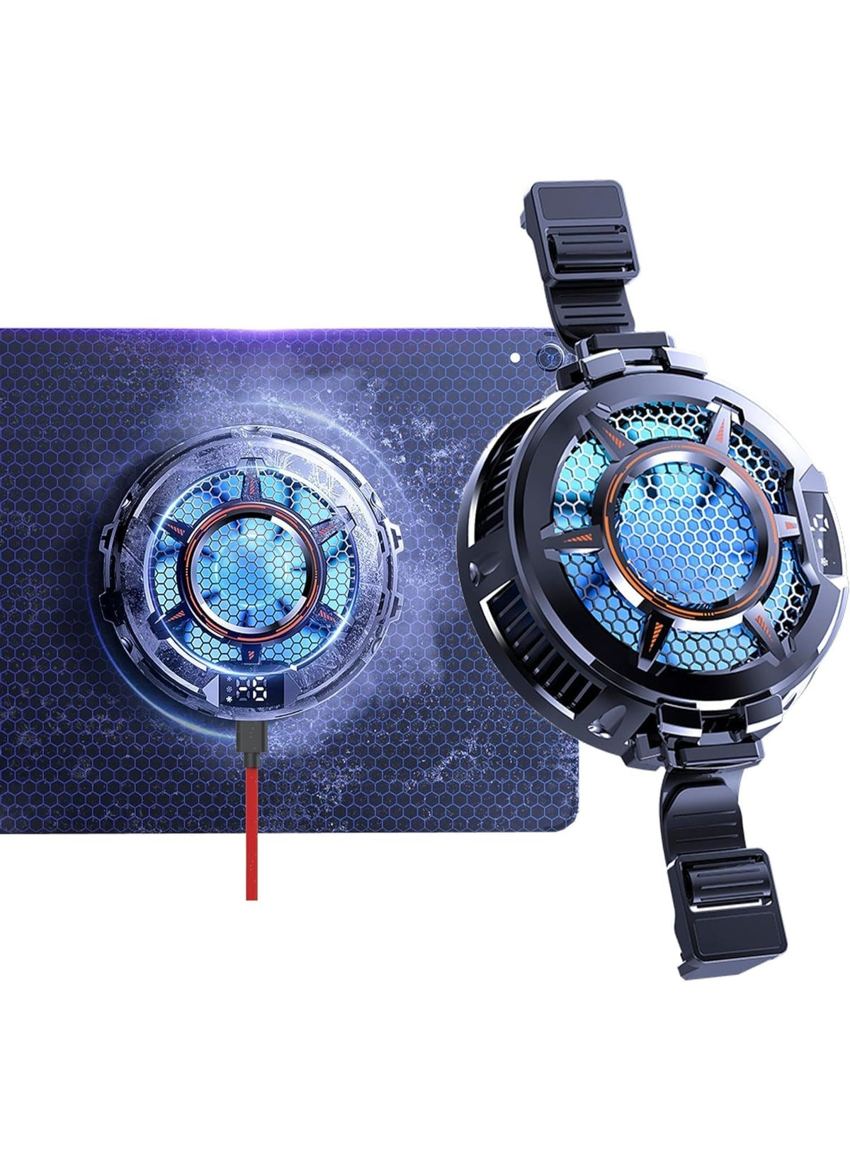 CX05 30W Magnetic Tablet Cooler for iPad & Tablets, High Performance Semiconductor Cooling Fan with 3 Cooling Modes, Rea