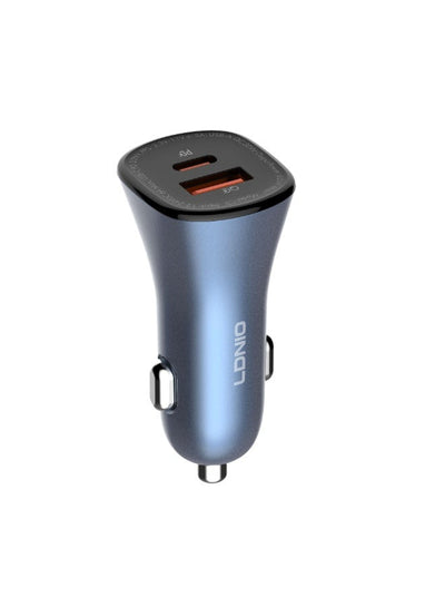 60W Dual Port PD and QC Super Fast Car Charger, USB-C Power Delivery 30W and USB-A Quick Charge 30W Car Charging Adapter