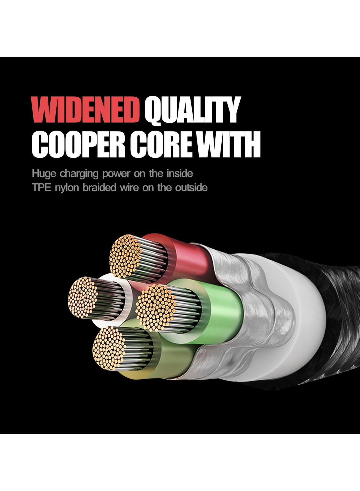 3 in 1 Fast Charging Cable 3.4A, LC93 1.2m USB to Type-C, Lightning & Micro Connectors, Durable PVC Design for Quick Cha