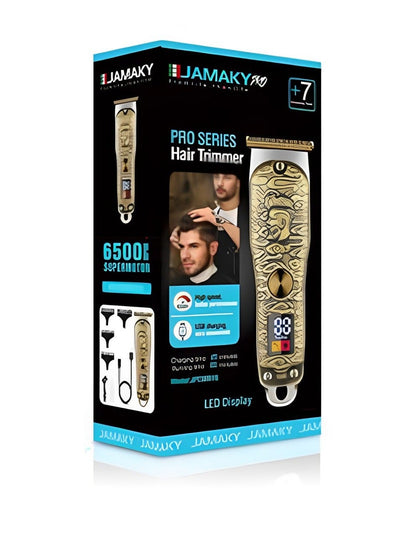 Professional Hair Trimmer 1200mah with Italian technology - 6 Accessories - Gold ( JPC90010 )
