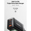 شاحن حائط ESSAGER G671A2CU GaN قوة 67W 3 منافذ QC4.0 أسود