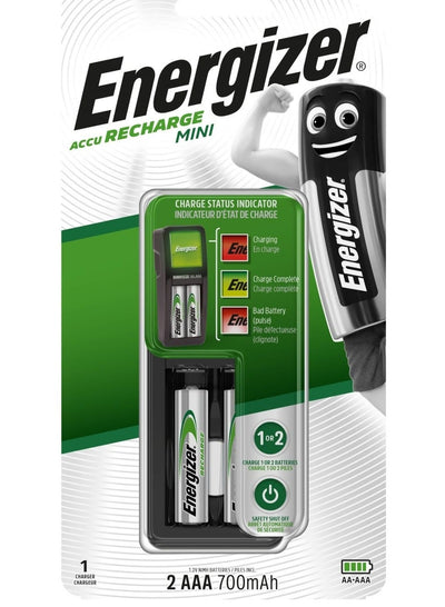 شاحن بطاريات صغير Energizer رمادي