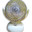 Portable Mini Desktop Fan USB Rechargeable Cute 250MAH Small Electric Fan For School , LD8309 White