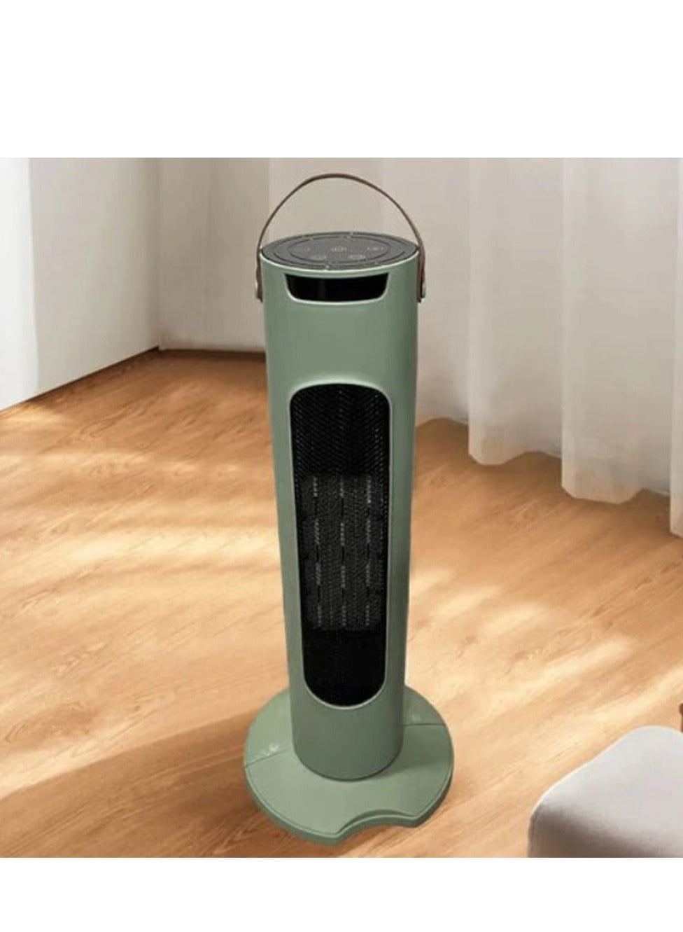 JAMAKY Vertical Heater With Italian technology Heater Home Energy-saving , (green-2000W) high-power, instant heating, ABS+ ceramic heating , 3-position , Anion purification heating comfortable and healthy