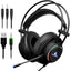 GH569 Gaming Headset with Microphone LED Light, 3.5mm input - for PC, PS4, Xbox One, Nintendo Switch