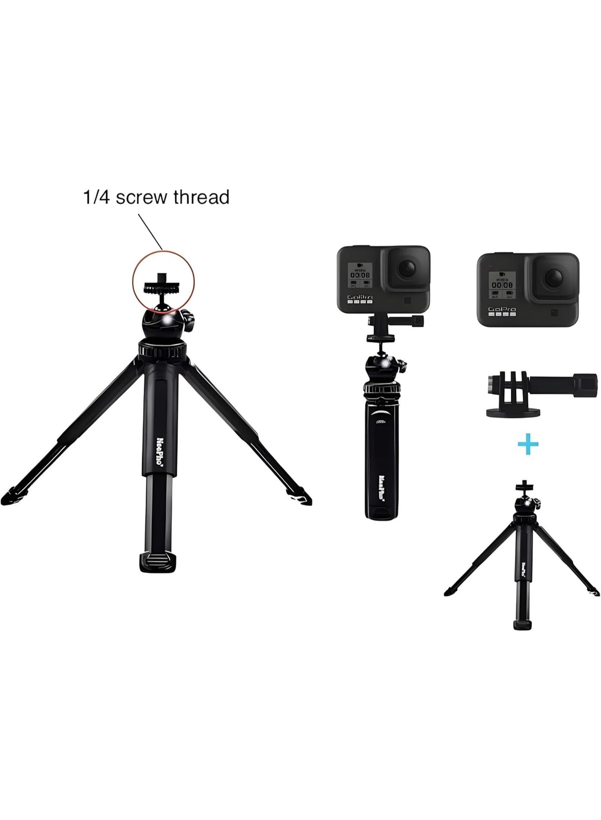 Tripod NP-999S , Professional Camera Tripod, Lightweight and Durable, Pan/Tilt/Swivel Head ,