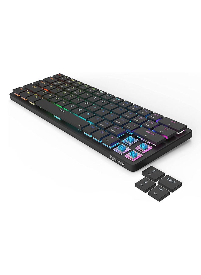 Redragon K624P Elise Pro Rgb 60% Wireless 2.4Ghz / Bluetooth 5.0 / Wired Type C Gaming Mechanical Keyboard – Low Profile