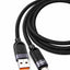 كابل شحن I-conx i92m قوة 100W طول 1m منفذ Micro USB نايلون مضفر أسود
