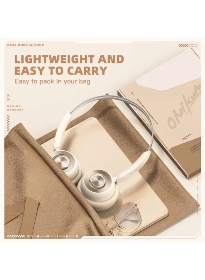 GT820 Wireless Bluetooth Headphones – Bluetooth 5.3, 32mm Drivers, Dual Noise-Cancelling Microphones, Up to H Playtime,U