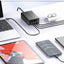 A4808Q 70W Desktop Fast Charger with 2 USB-C PD 3.0 & 2 USB-A QC 4.0 Ports, LED Power Display, Multi-Device Charging Sta