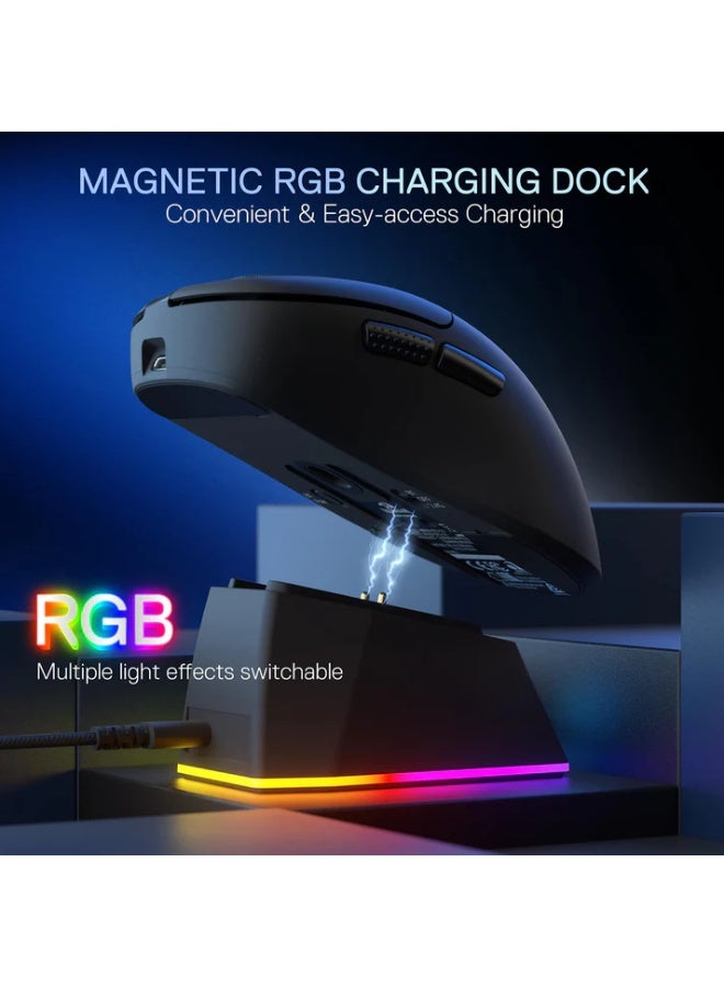 ماوس جيمنج REDRAGON M998 EBONY وايرلس Tri-Mode حساسية 24000 DPI أسود