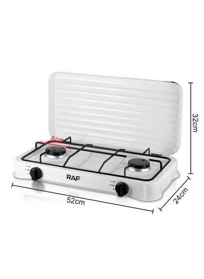 RAF Electric Hot Plate Two Burner Gas R.8033, White