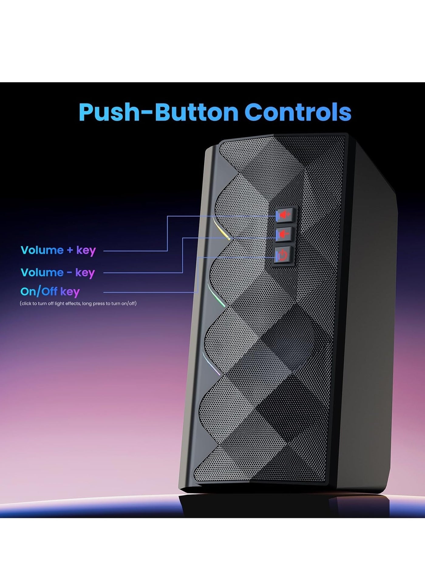 سماعات للكمبيوتر Redragon GS522 تدعم Hi-Fi وإضاءة RGB أسود