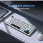 MT501 81-Key RGB Gaming Keyboard – 3-Mode USB-C, 2.4GHz & Bluetooth, 75% Compact Layout, English- Key Layout, Silent Mem