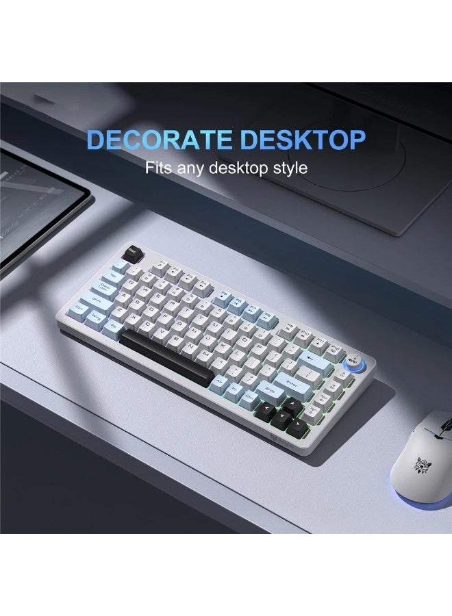 MT501 81-Key RGB Gaming Keyboard – 3-Mode USB-C, 2.4GHz & Bluetooth, 75% Compact Layout, English- Key Layout, Silent Mem