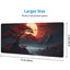 Darkness Red Moon Desk Mat Japanese Mouse Pad, Large Japanese Desk Mat, XL Anime Gaming Keyboard Mat, Non-Slip Rubber Ba