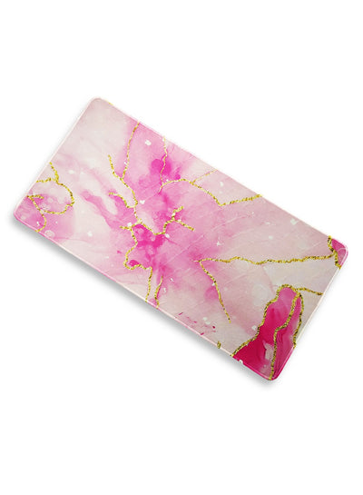 Large Mouse Pad, Pink Marble Theme (60cm x 30cm x 2mm), HD Print Pattern Desk Mat, Extended Mouse Pad and Keyboard Mouse Pads, Waterproof Fabric Surface Mouse Pads for Office, Anti-Slip Rubber Base