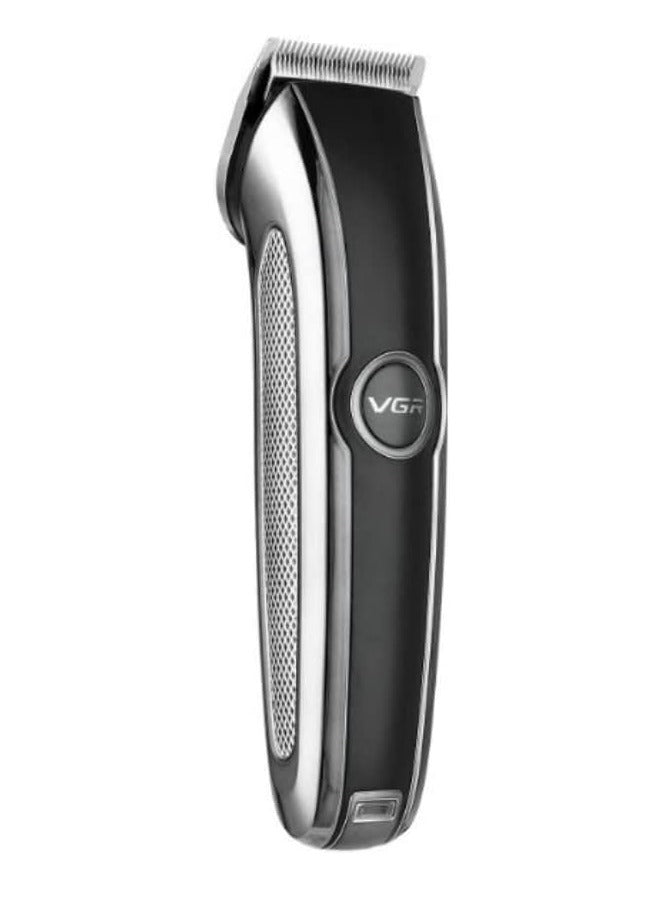 VGR Professional hair clipper with stainless steel cutting head and all-metal body, contains a rechargeable lithium battery, and has a battery capacity of 1200 mAh, model V-288.