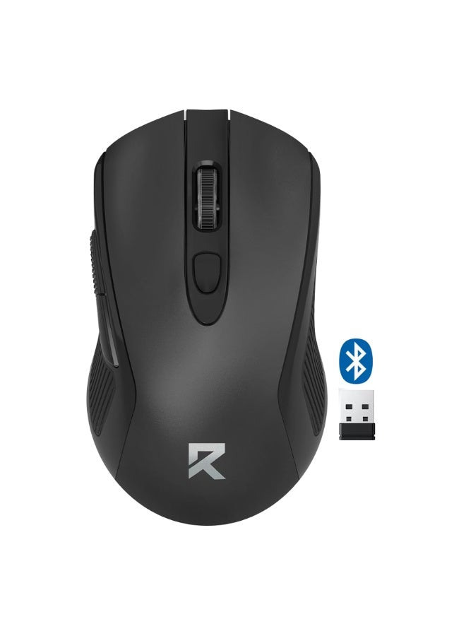 ماوس لاسلكي Redragon BM-4219 Wireless بأزرار صامتة واتصال مزدوج أسود