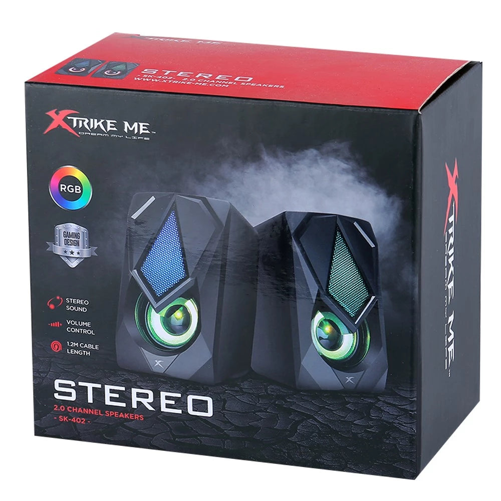 XTRIKE ME SK402 2.0 Stereo RGB Gaming Speakers