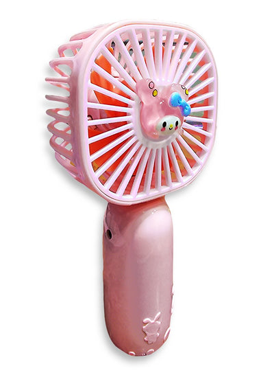 Portable Mini Desktop Fan USB Rechargeable Cute 250MAH Small Electric Fan For School , 0520 Pink