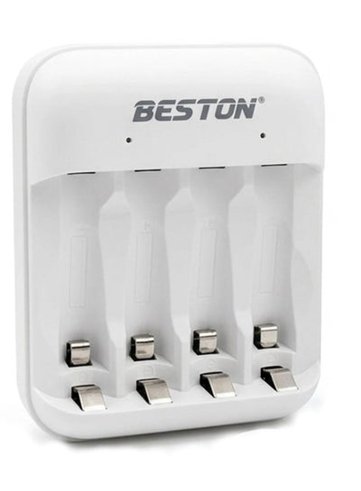 شاحن بطاريات BESTON C24D1H03 لبطاريات AA و AAA أبيض