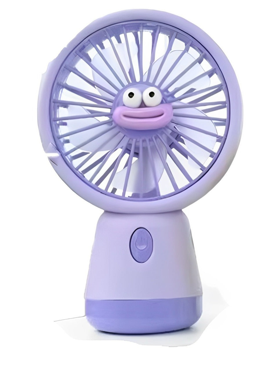 Portable Mini Fan USB Rechargeable Cute 1.5W Small Electric Fan For School ( Purple )