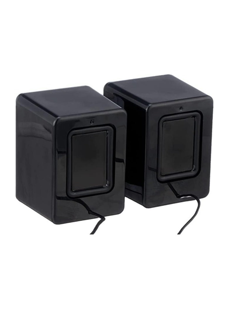 Kisonli Multimedia Speaker USB 2.0 , simple and elegant appearance ,FOR Computer PC, LAPTOP – Black K100
