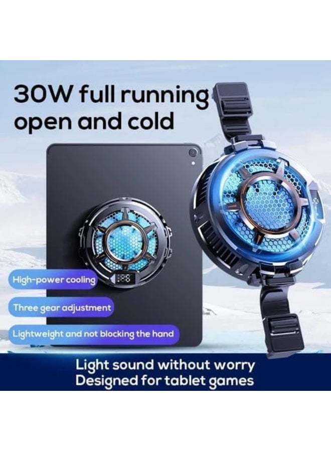 CX05 30W Magnetic Tablet Cooler for iPad & Tablets, High Performance Semiconductor Cooling Fan with 3 Cooling Modes, Rea