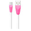 Alien Series Data Cable Mirco-USB Interface Charging for Mobile Phone Durable Android 1M Length Data Cable RC-030m,Pink