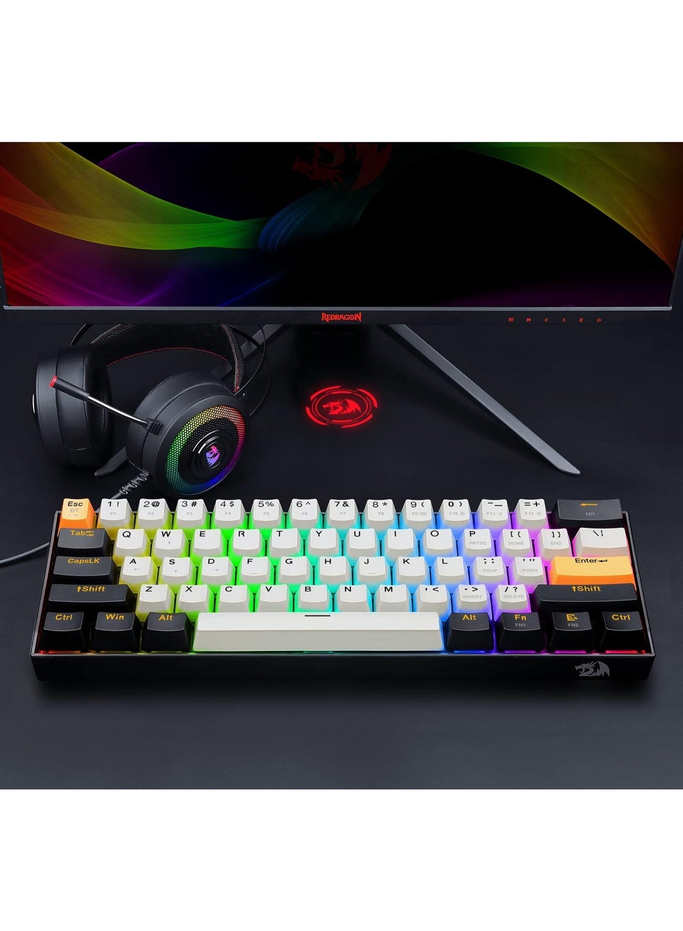 كيبورد جيمنج Redragon K530 RGB PRO ميكانيكال 60% متعدد الألوان