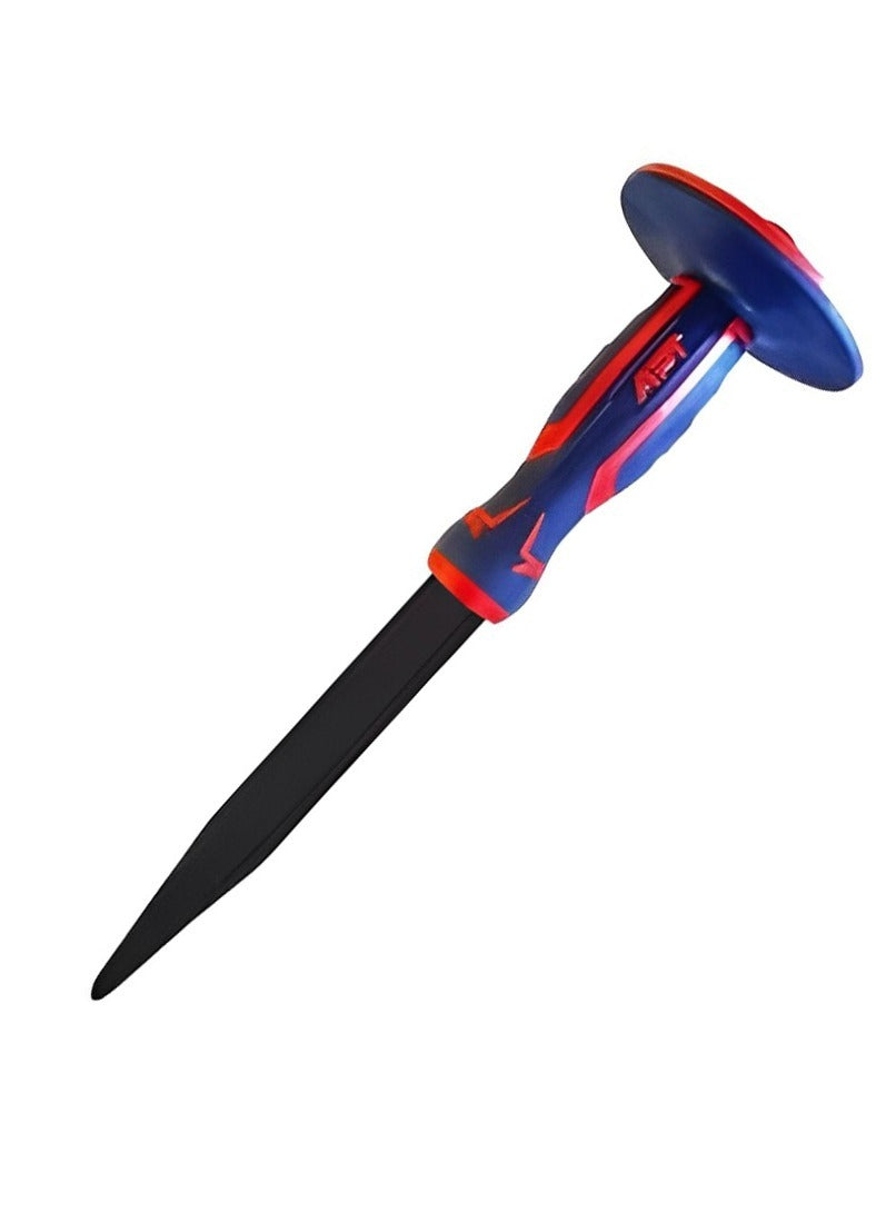 Apt Cold Pointed Chisel with Fiberglass Handle, 300mm x 16mm Size, Blue/Red