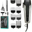 VGR V-120 Professional Hair Clipper with Self Sharpening Blades, 8 Guide Combs, Scissors, Comb, Taper Lever Adjustments for close cut trimming for men, Corded (Black)