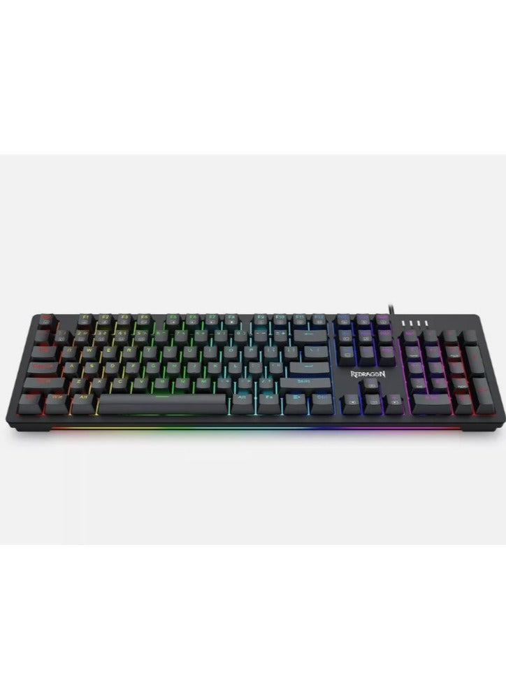 REDRAGON K679 RGB Gaming Keyboard, 104 Keys Wired Mechanical Keyboard, D-Absorption Foam, Upgraded Hot-Swappable Socket, Full Color Keycaps