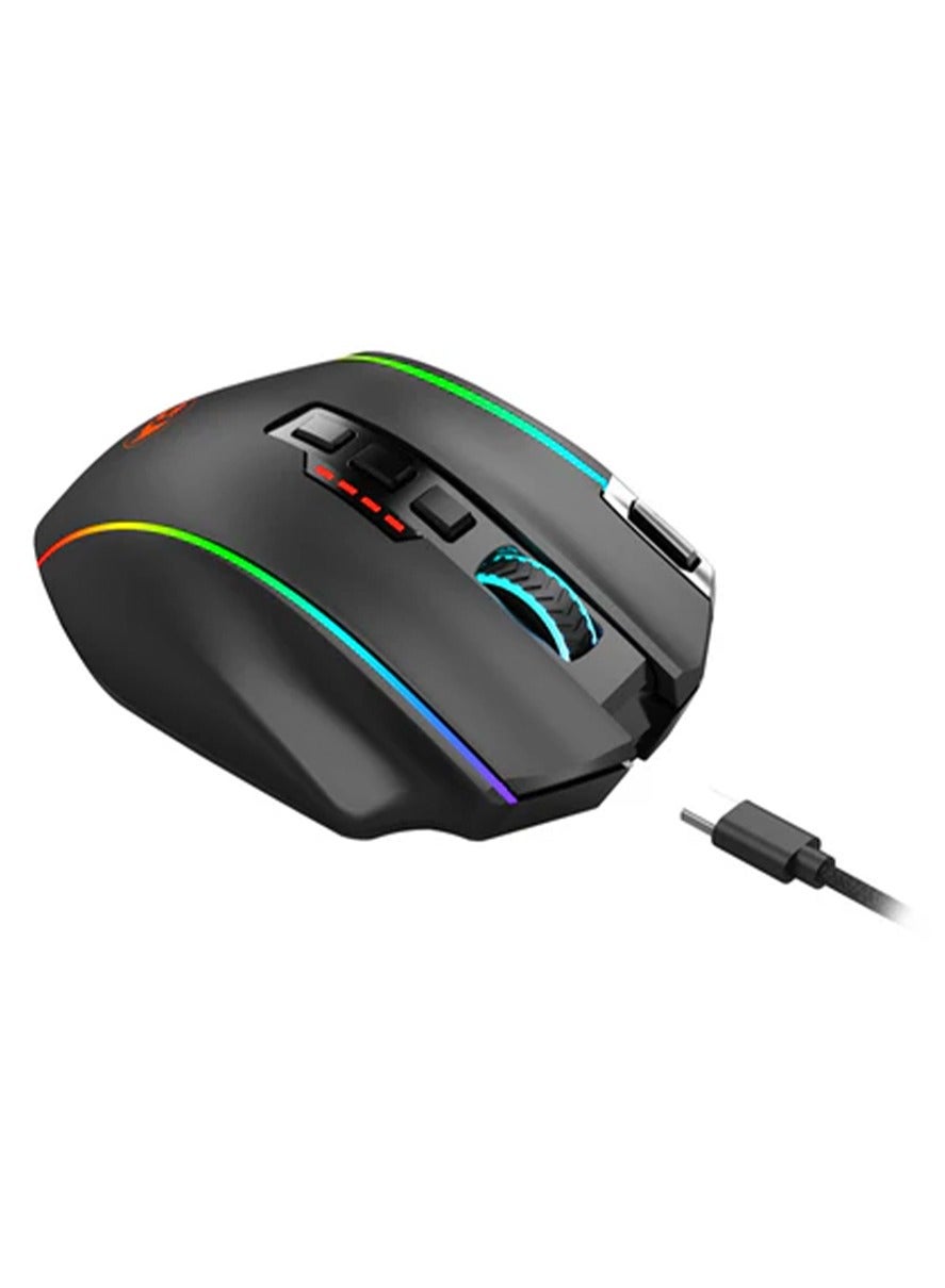 ماوس جيمنج Redragon M901P-KS PERDITION ELITE بدقة 16000 DPI أسود