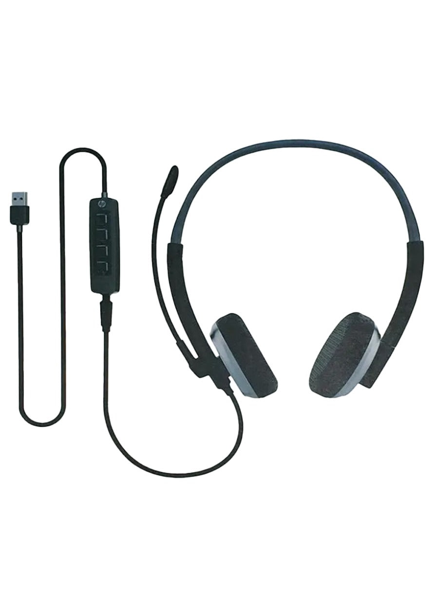 HP E07 headphones have an ergonomic design, featuring a lightweight construction with an adjustable headband and padded earpads, making them suitable for all-day wear. it offers features like noise cancellation and a built-in microphone.