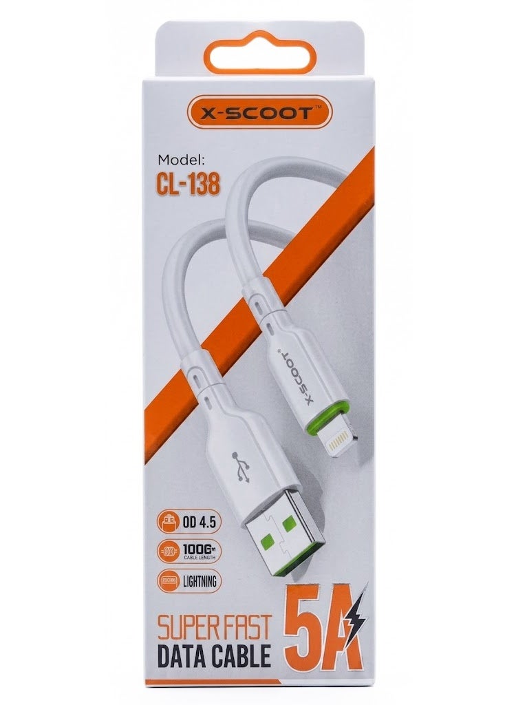 كابل شحن سريع X-SCOOT زاوية جانبية