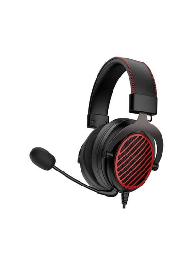 سماعة جيمنج Redragon H540 LUNA بصوت محيطي 7.1 أسود وأحمر