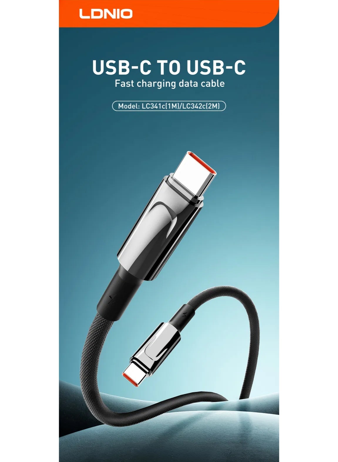 Type-C To Type-C Fast Charging Cable 1M With 65W Power Delivery High-Speed Data Transfer Durable PVC Design For Smartpho