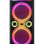 V-2870 Double 8-Inch Portable Bluetooth Party Speaker, Rechargeable Battery, Powerful Bass, LED Flame Lights, Karaoke Mi