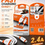كابل شحن X-SCOOT CL113 Micro USB قوة 2.4A طول 1.2m أبيض