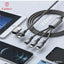 Earldom EC-IMC032 5-in-1 120W Fast Charging Cable with USB & USB-C Inputs, USB-C, Lightning & Micro USB Outputs, Metal B